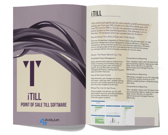 Downloadable iTll brochure outlining product and Auxilium contact information for client onboarding.